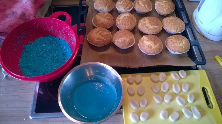 Vorbereitung-Krümelmonster-Muffins