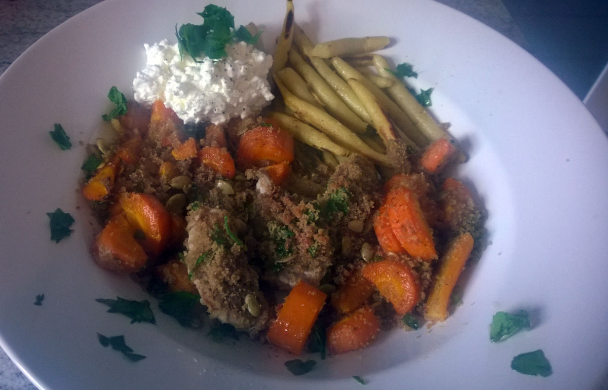 Schweinemedaillons mit Kürbiskernkruste und Schupfnudeln {Kochbox}